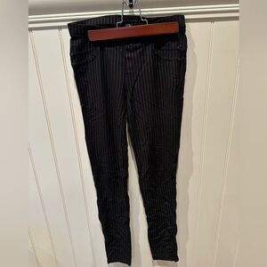 SANCTUARY Ladies Women's Size XS Black with White Pin Stripes Pants Legg…
